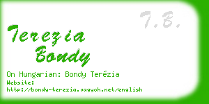 terezia bondy business card